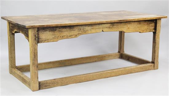 Oak refectory table and chairs